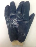 Перчатки нитриловые, полный облив манжет резинка