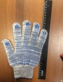 Перчатки трикотажные с ПВХ 5 нитей/10 класс/53 гр. (Россия) графит